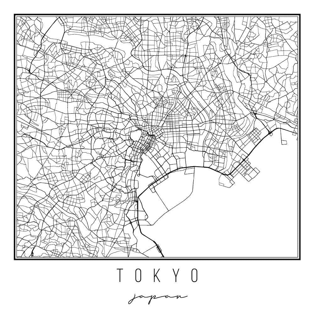 Tokyo Japan Street Map