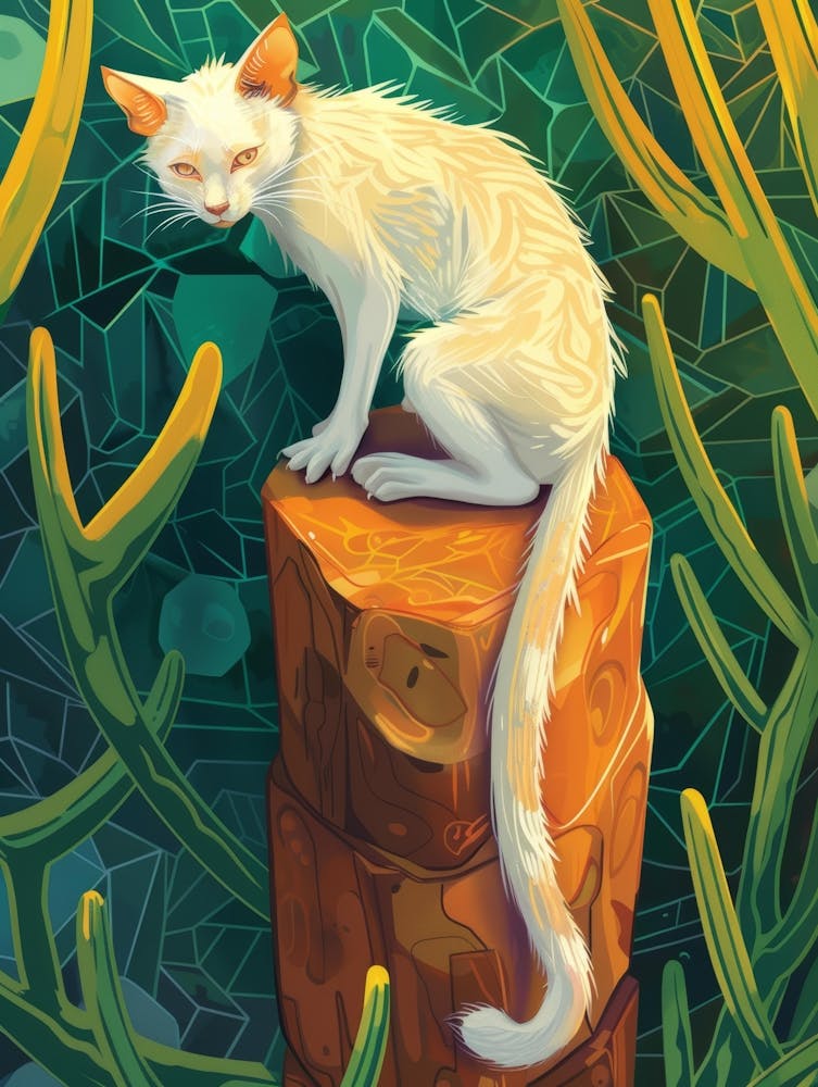 Weiße Katze 21