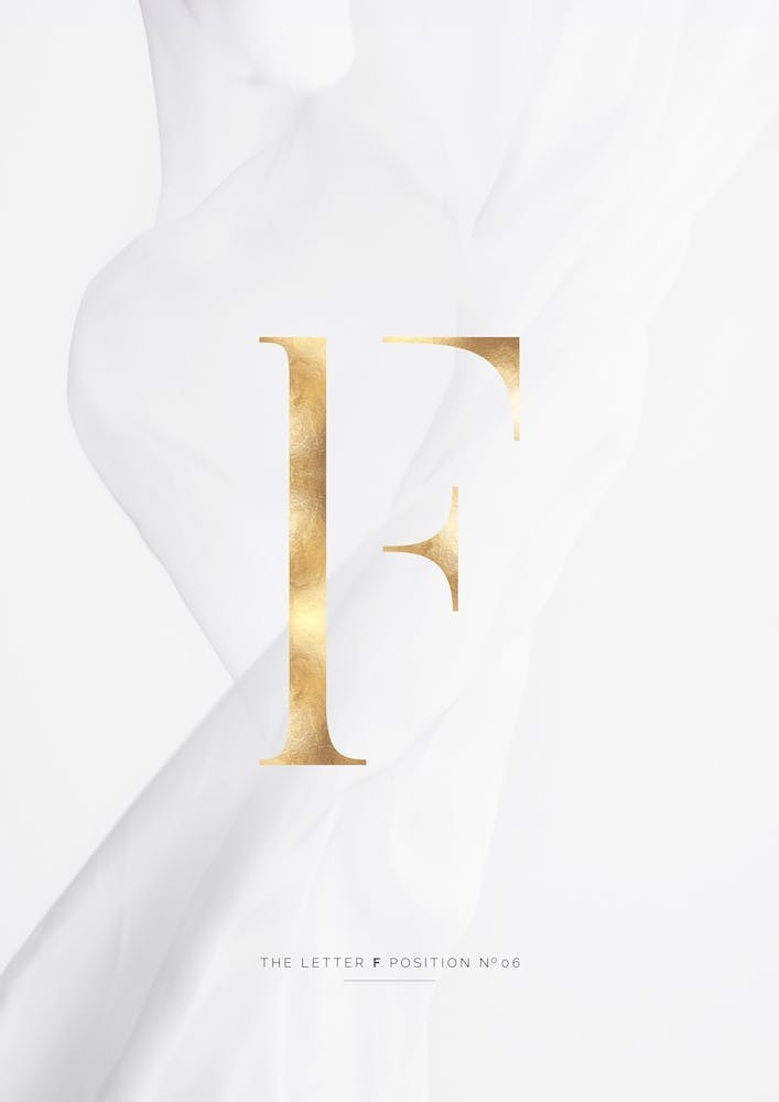 Letter F Gold