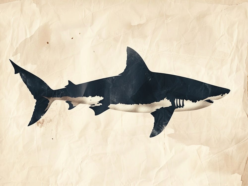Great White Shark  Grey Silhouette 3