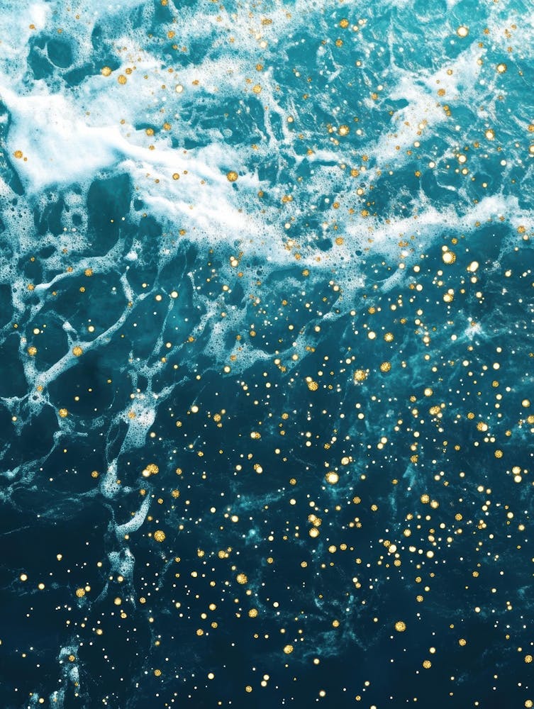 Gold Flakes In The Ocean