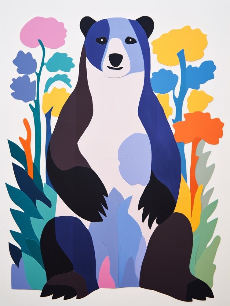 Colourful Kids Animal Art Sea Otter 2