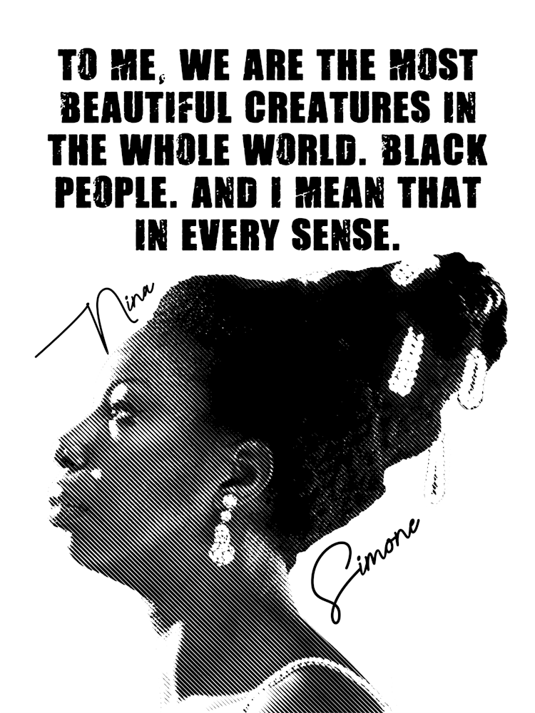 Nina Simone Quote Line Art