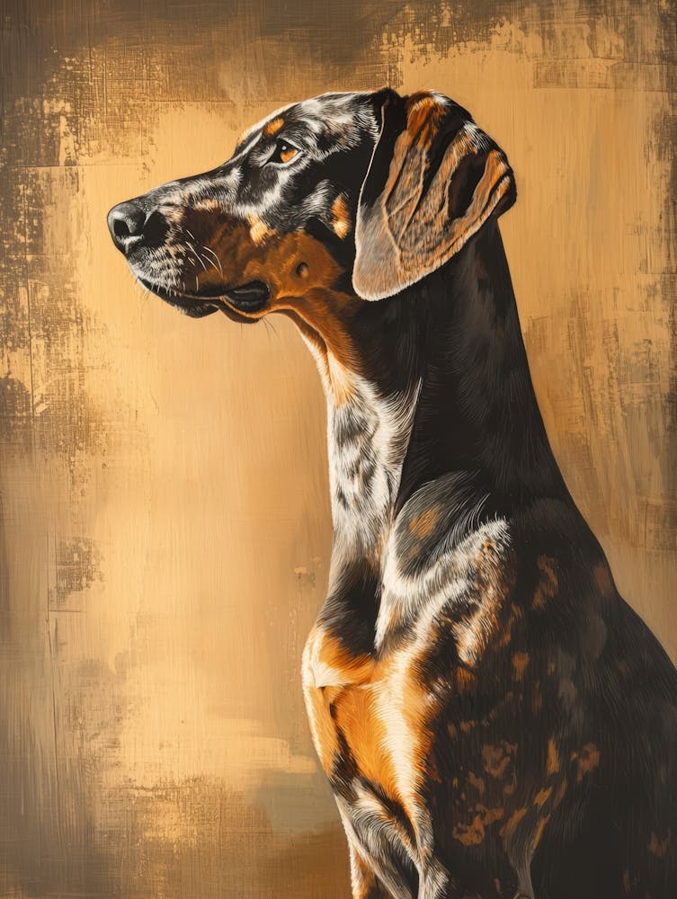 Doberman Pinscher Canvas Art. Generated AI.