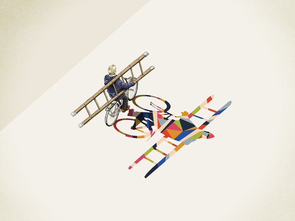 Walking Shadows   Bicyclist