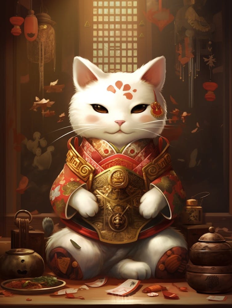 Maneki Neko Lucky Cat Japanese 5