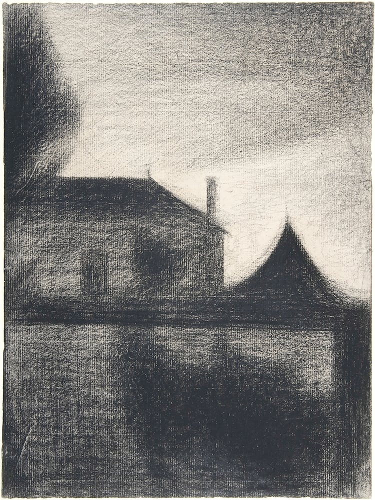 House At Dusk (La Cité)(1886), Georges Seurat