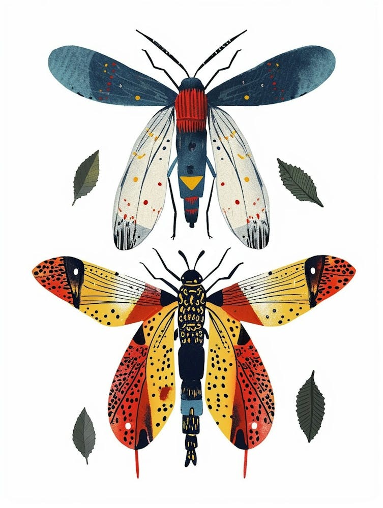Colourful Insect Illustration Firefly 7