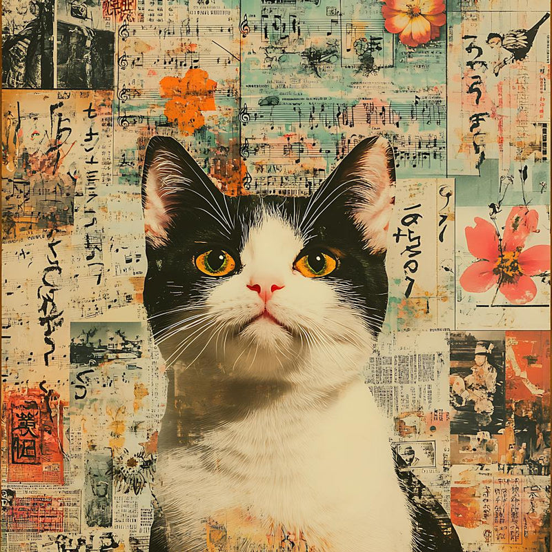 Vintage Cat On Paper 3