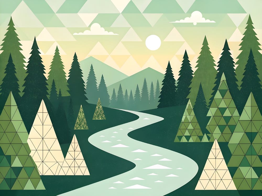 Abstract Forest Landscape