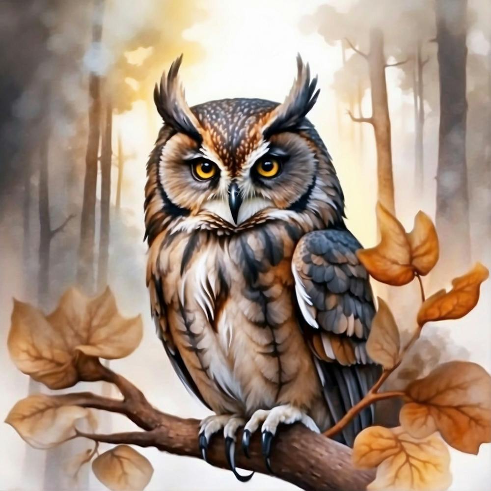 Owl In The Woods