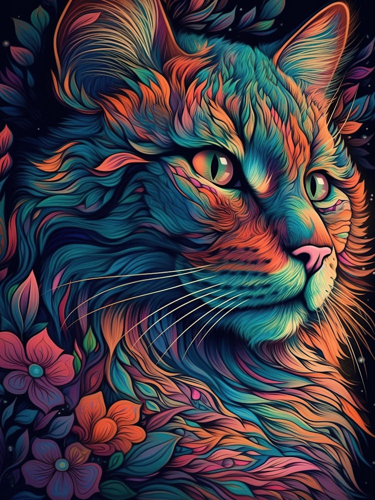 Psychedelic Cat 7