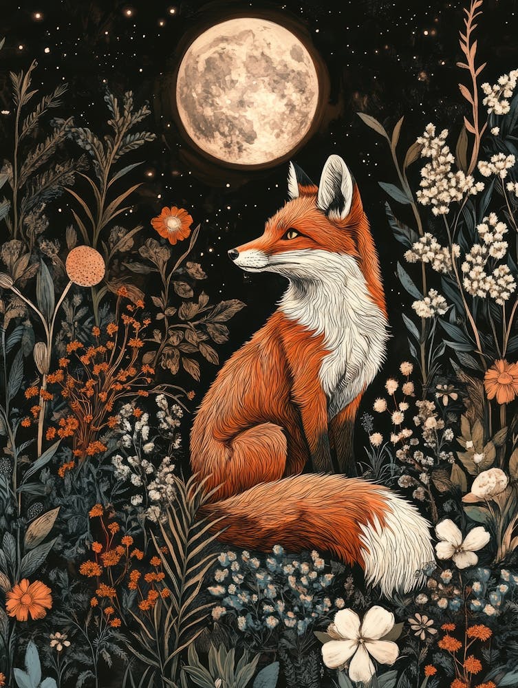 A fox in the moonlight 5