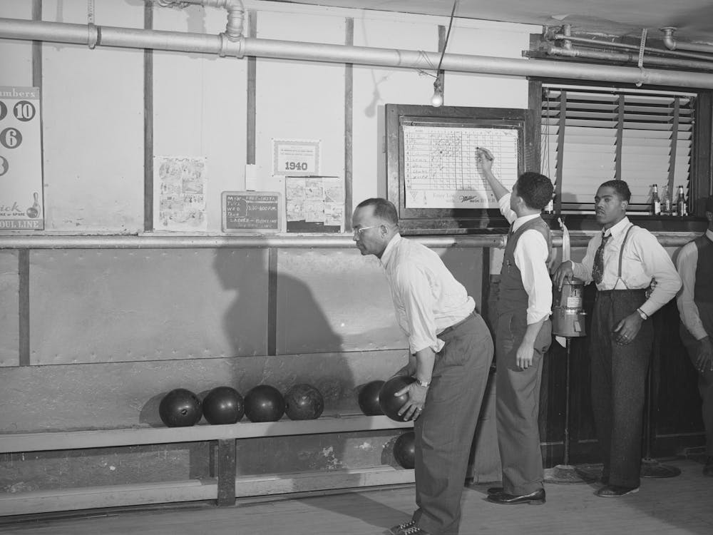 Bowling Alley On Southside Of Chicago, Illinois By Russell Lee