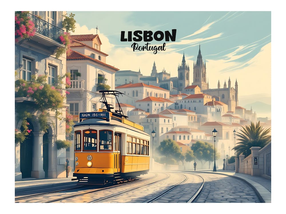 Lisbon Portugal Vintage Travel V 06