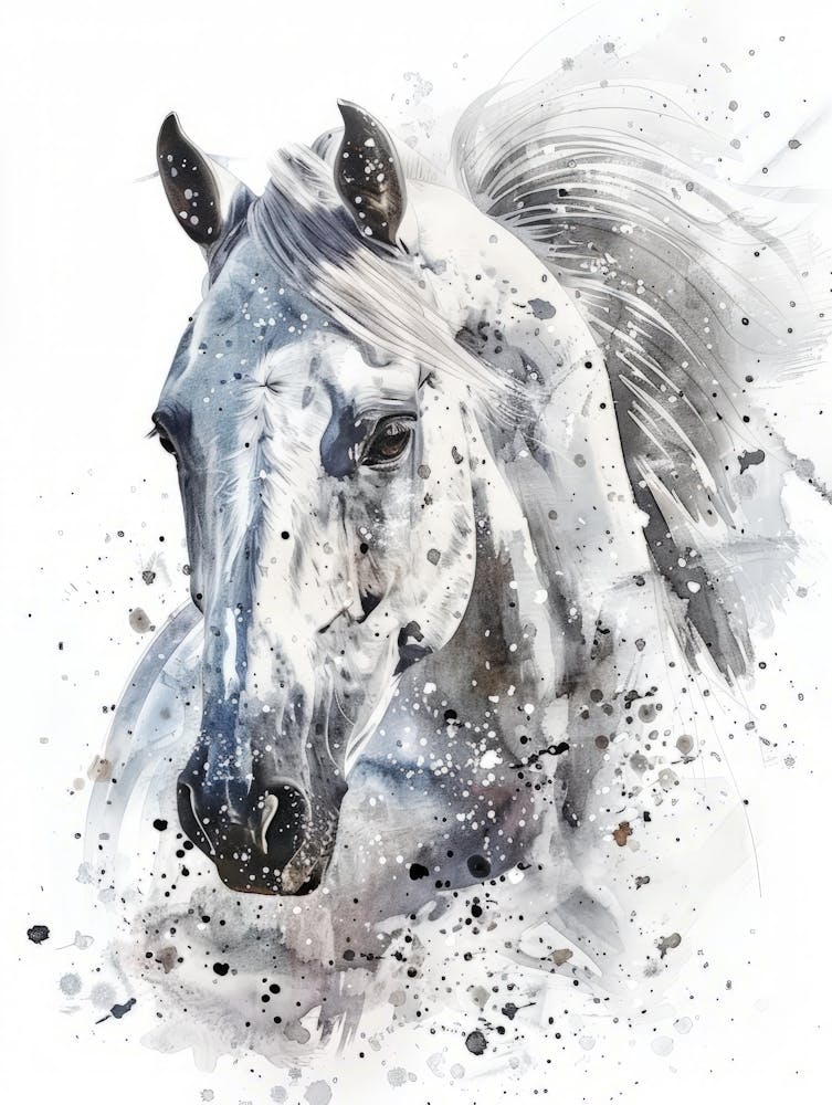 White Horse Canvas Print 1
