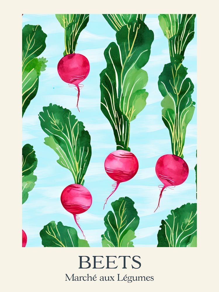 Marche Aux Legumes Beets Summer Illustration 3