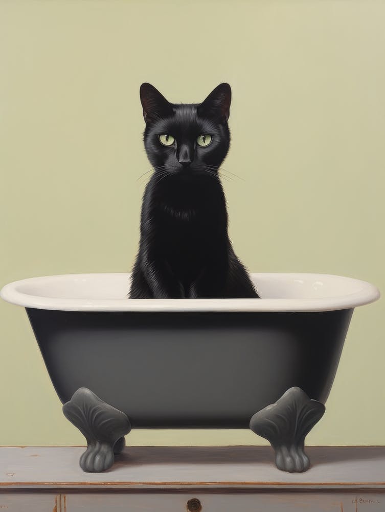 Cat In Bathtub 2