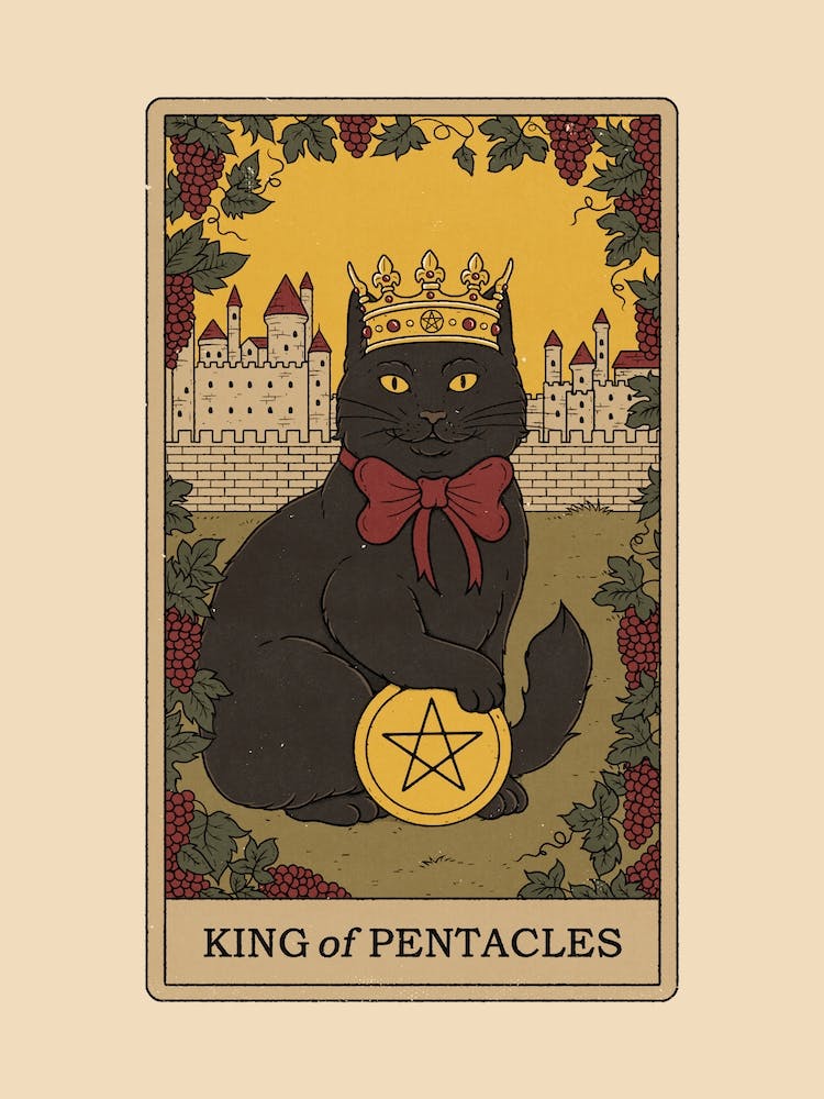 King Of Pentacles   Cats Tarot