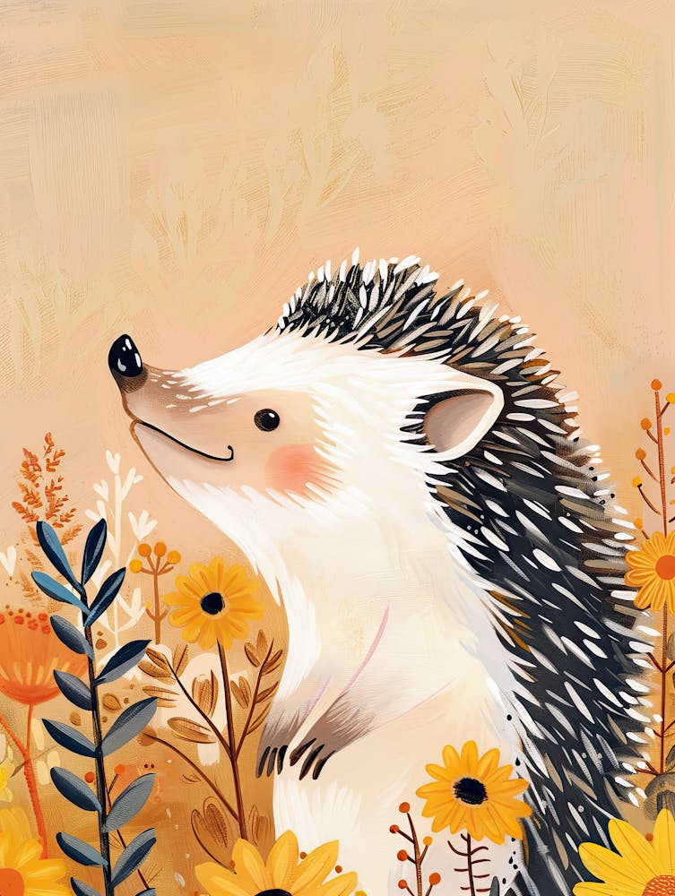 The Smiling Hedgehog Children Prints & Kids Posters