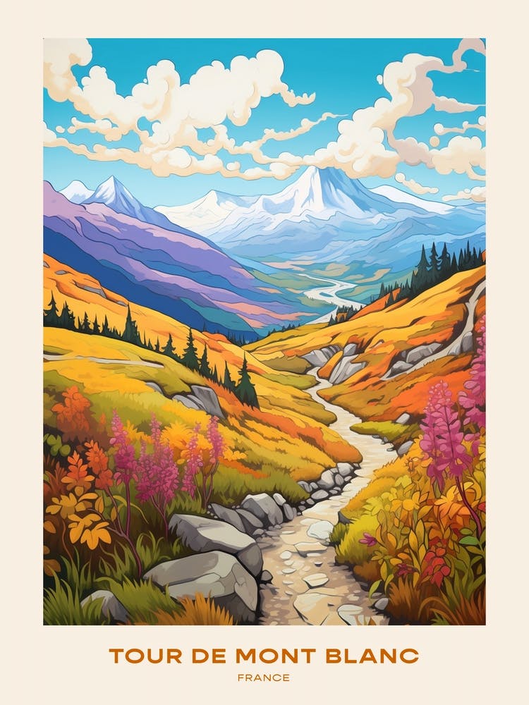 Tour De Mont Blanc France 1 Hike Poster