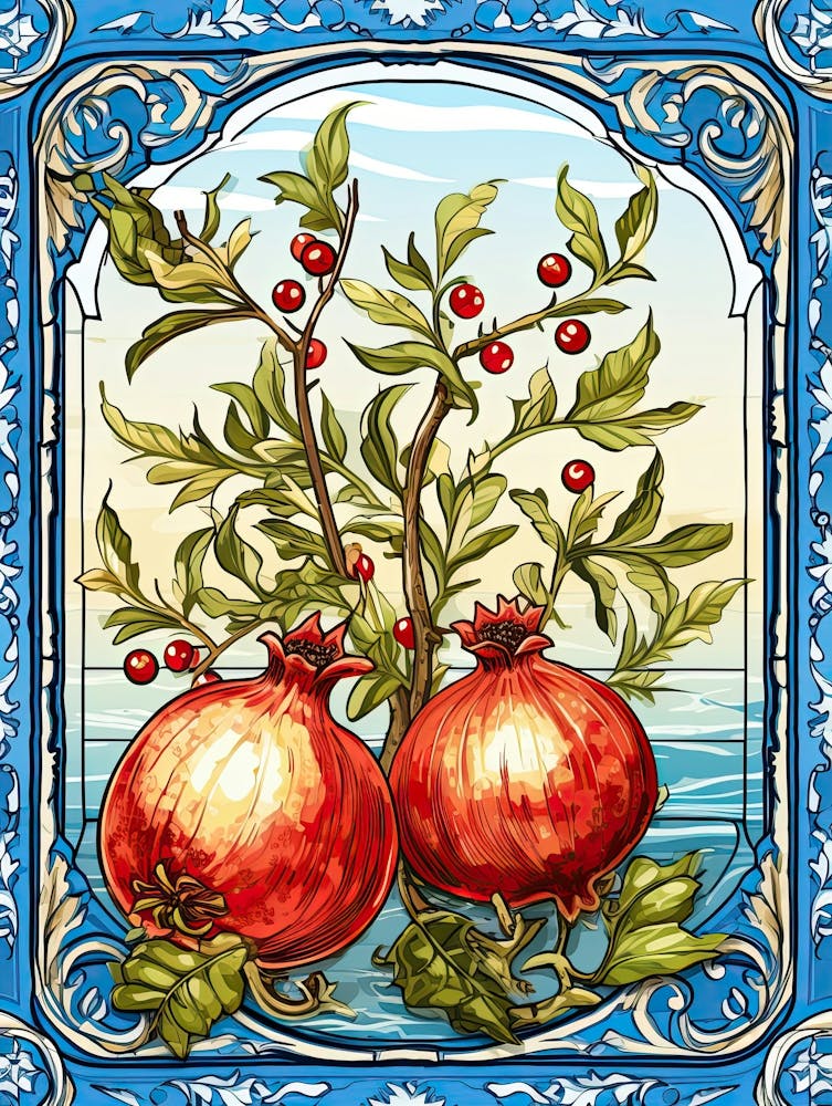Pomegranate Illustration 2