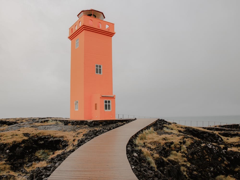 Orange Lighthouse Iceland
