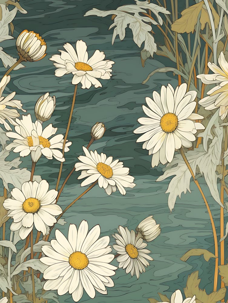 Marguerites sur l'eau