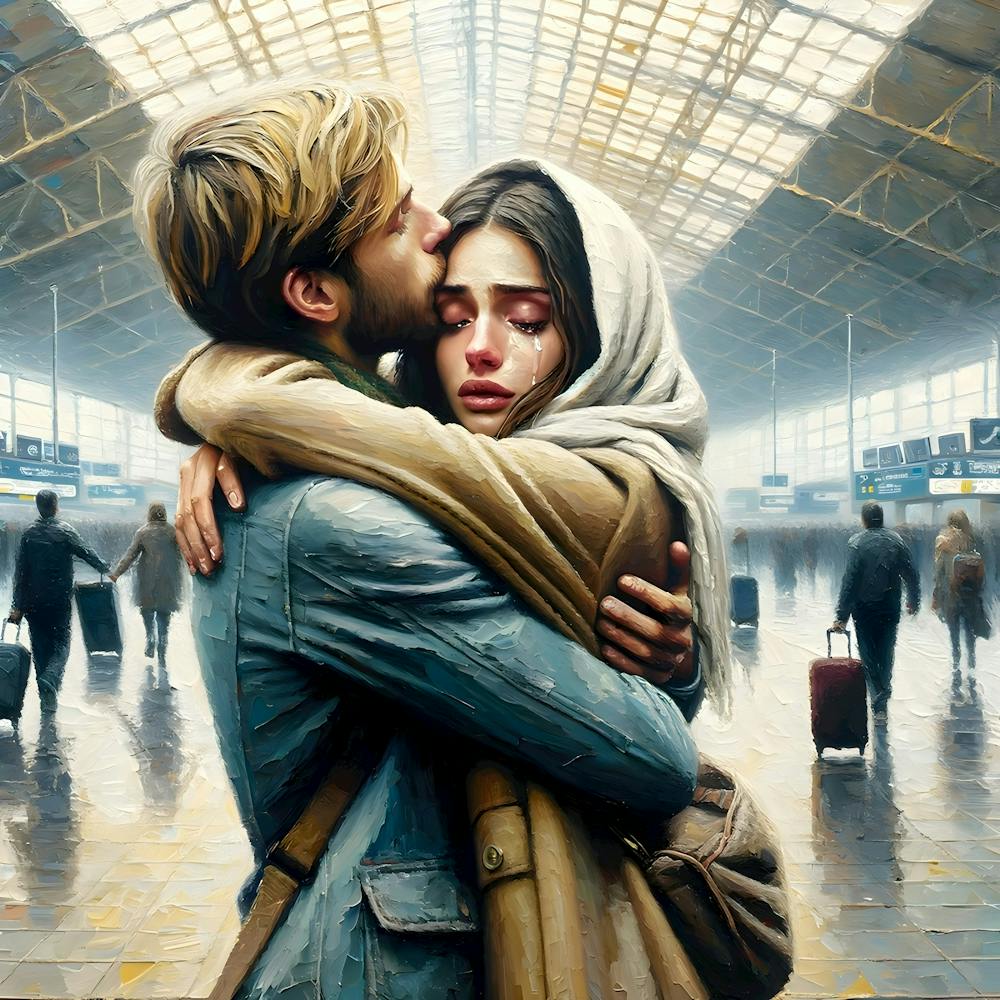 Parting Sorrow at Departure Hall