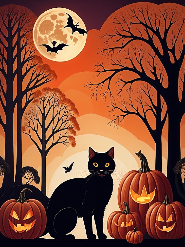 Halloween Black Cat