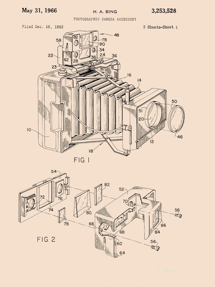 Camera Patent Vintage Poster 02