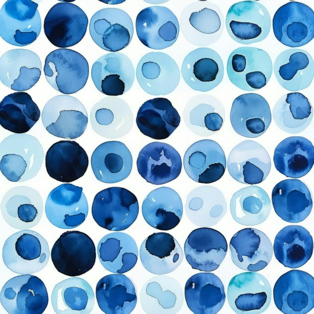 Watercolor Blue Circles