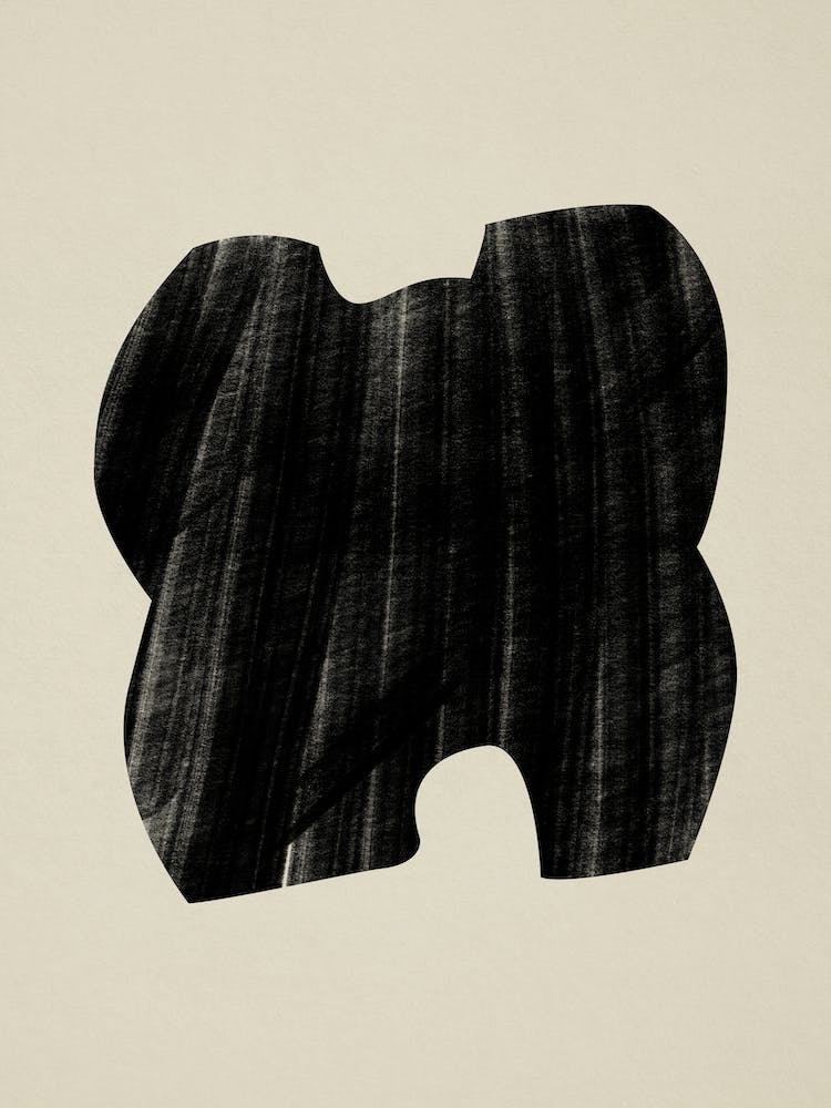 Black Bold Object On Beige 08