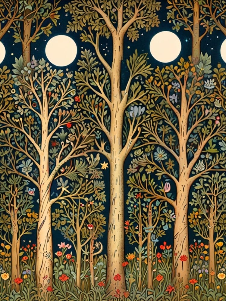 William Morris Forest At Night 34