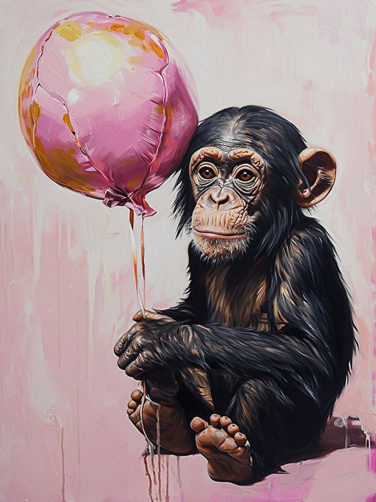 Cute Bonobo 1 With Balloon