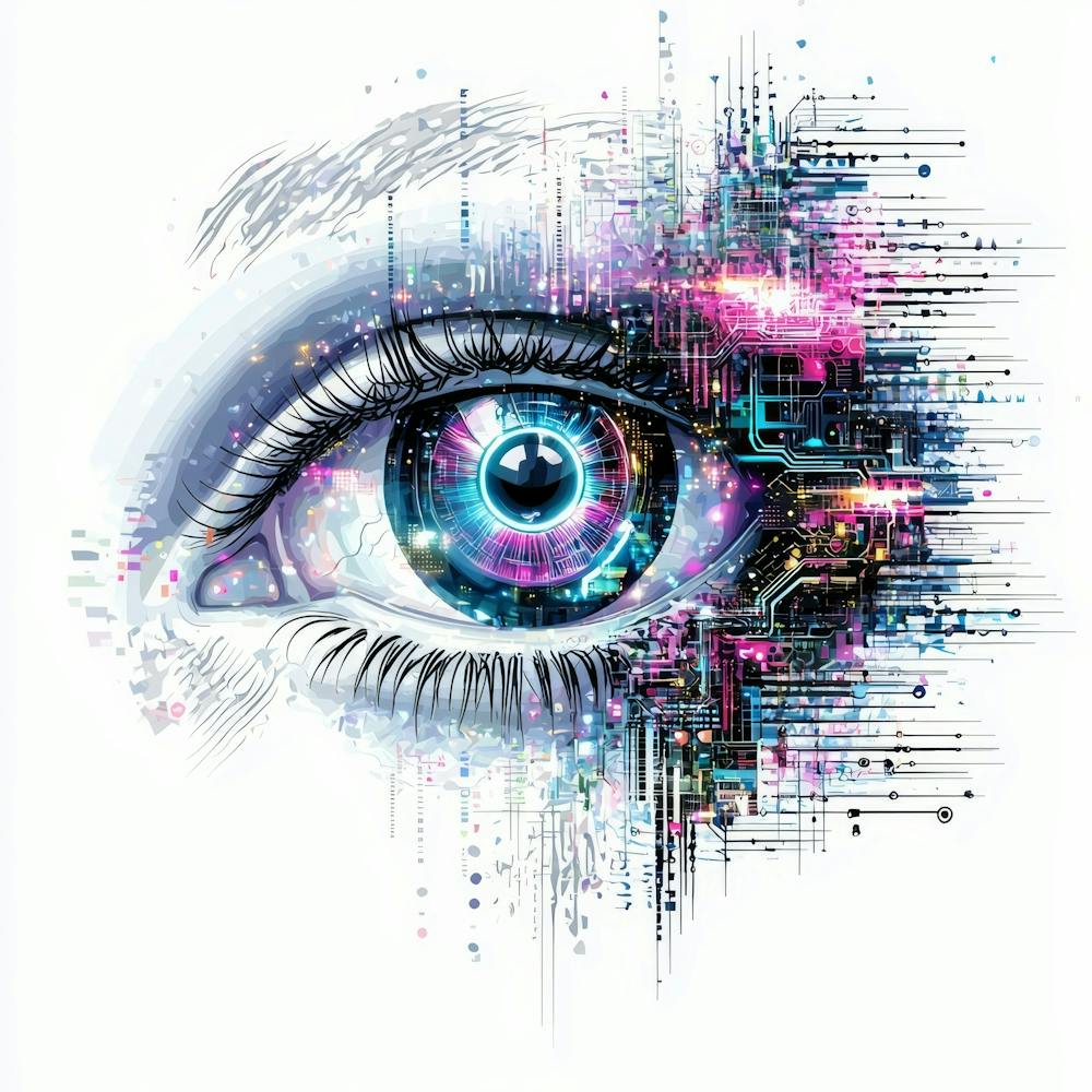 Eye Of The Future.Generated AI. Wall 5