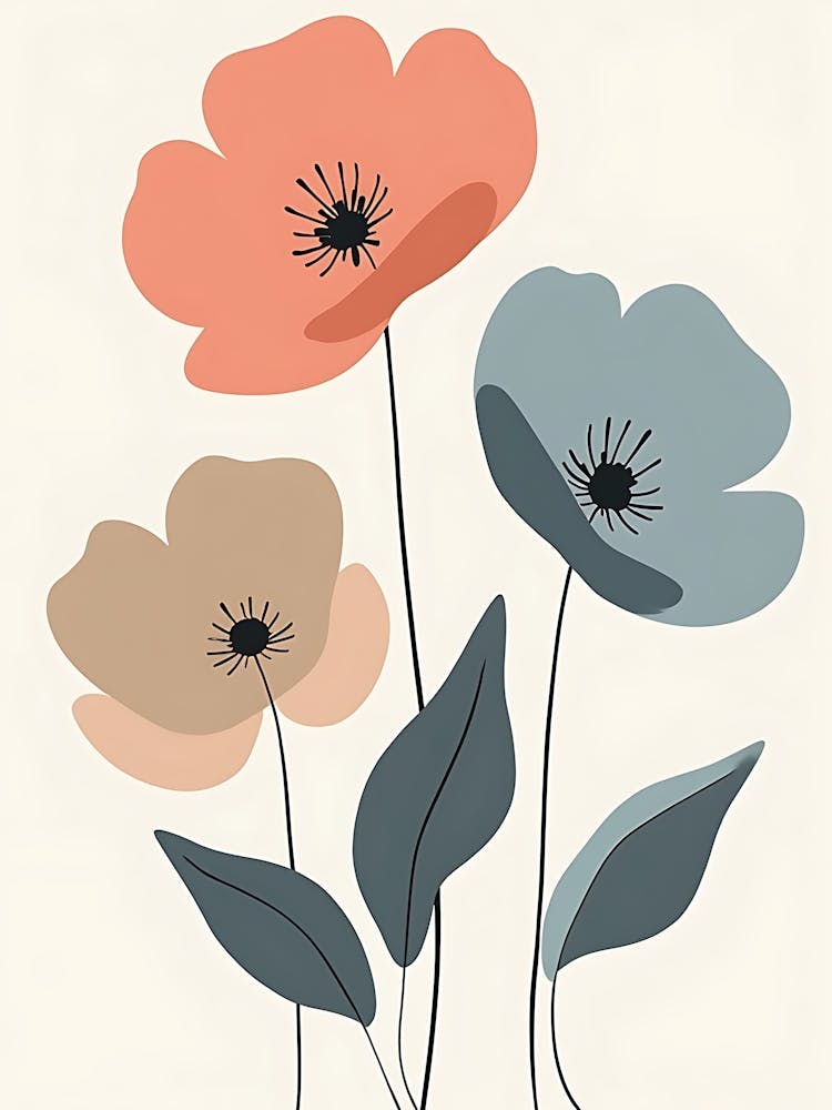 Elegant Wildflowers Minimalist Nature Inspired