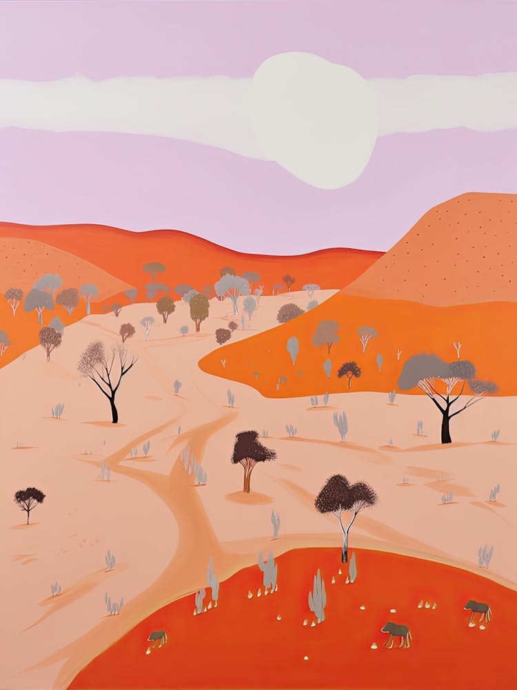Great Victoria Desert   Australia, Contemporary Abstract Illustration 3