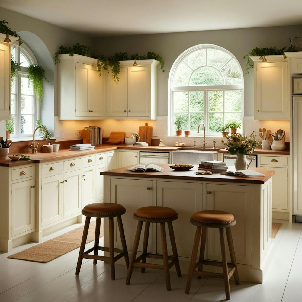 Kitchen With White Cabinets