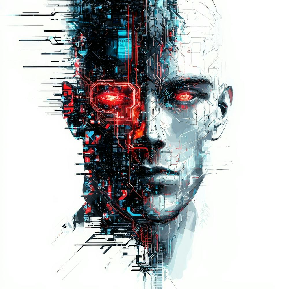 Cyborg.Generated AI. Wall 1
