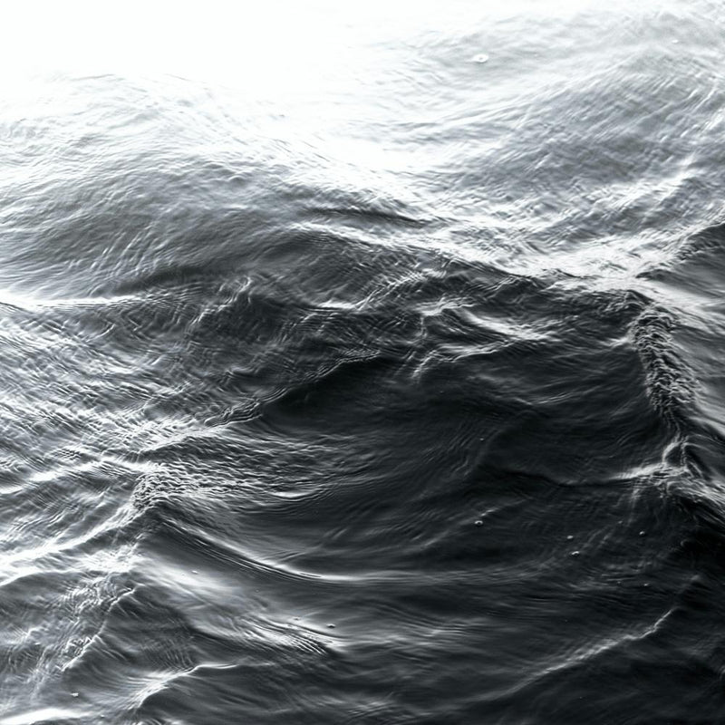 Abstract Waves Lake Ocean Black And White Square Minimalist Nature