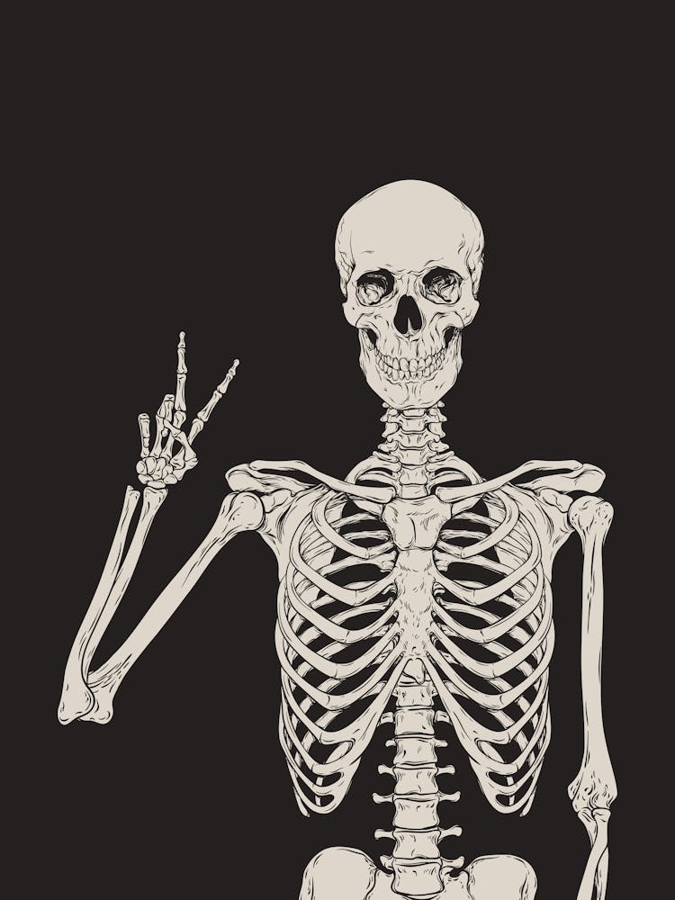 Halloween Skeleton Peace Sign