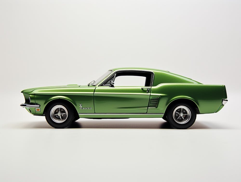 Voiture Miniature 67 Ford Mustang Coupé Verte