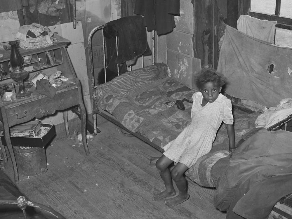 Interior Of African American Agricultural Day Laborer S Home In Muskogee County, Oklahoma, These Houses Rent
