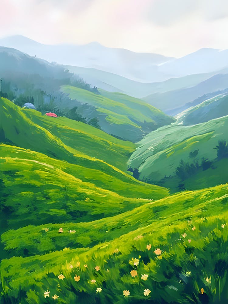 Tea Plantation Landscape