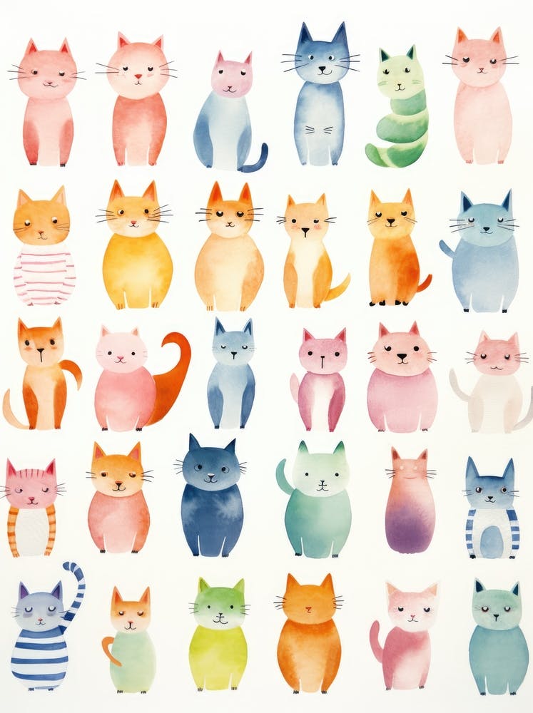 Watercolor Cats