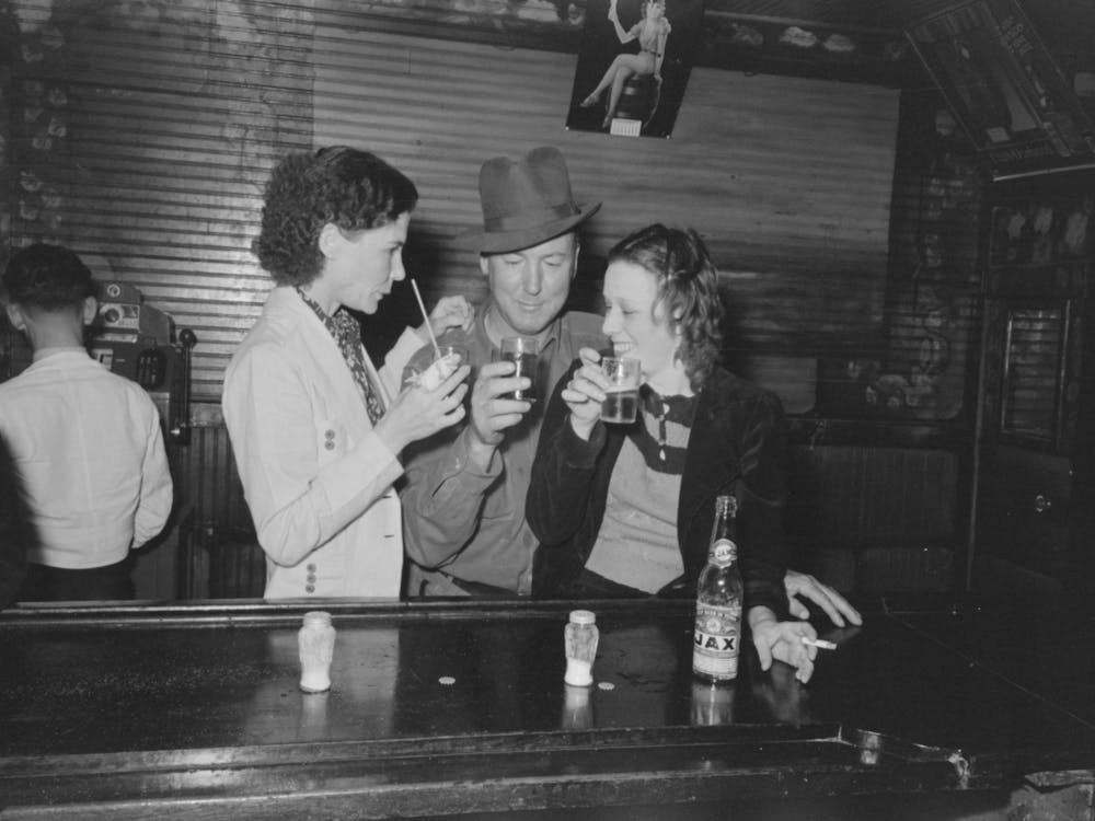 Drinking At The Bar, Saloon, Raceland, Louisiana By Russell Lee