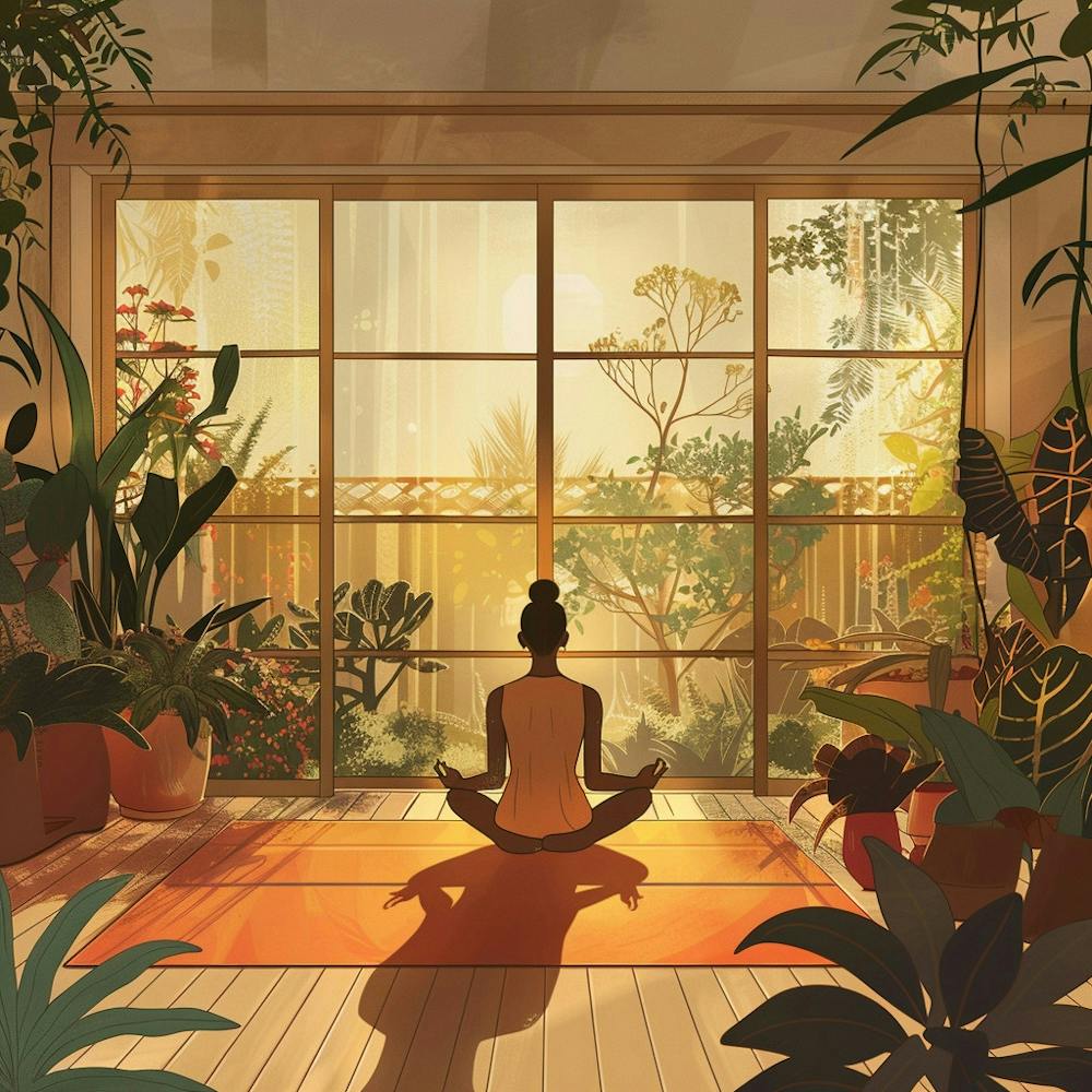 A Yoga Session Lofi Illustration 1718673593 2