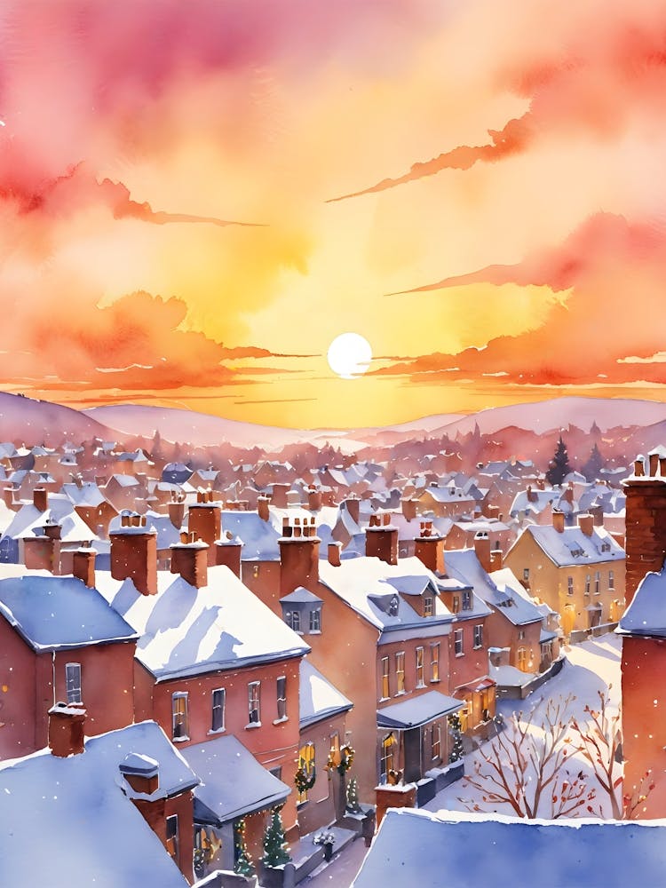 Snowy Christmas Morning Sunrise