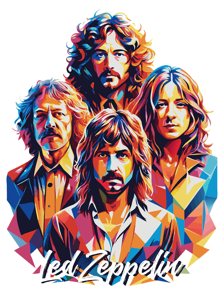 Led Zeppelin 08 Music Icon Style WPAP Pop Art
